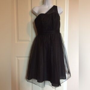 Size 2 Black One Shoulder Dress